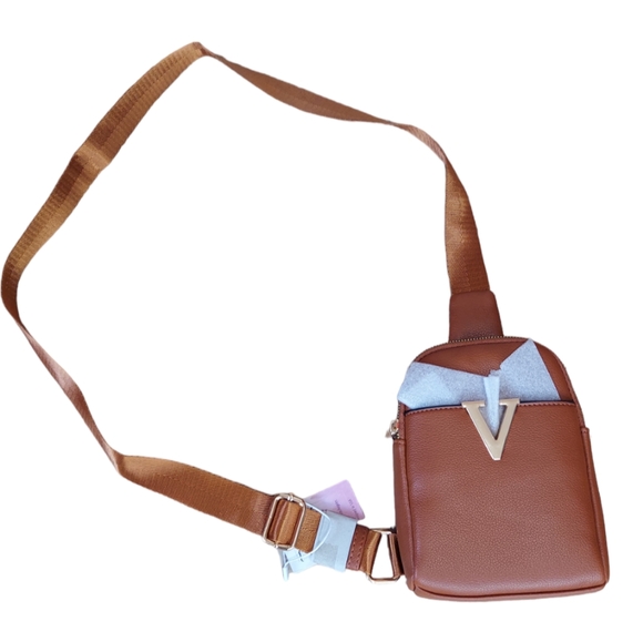 New Crossbody Bags Small Brown Womens Fanny Pack Adjustable Strap Vegan Leather - Picture 9 of 11
